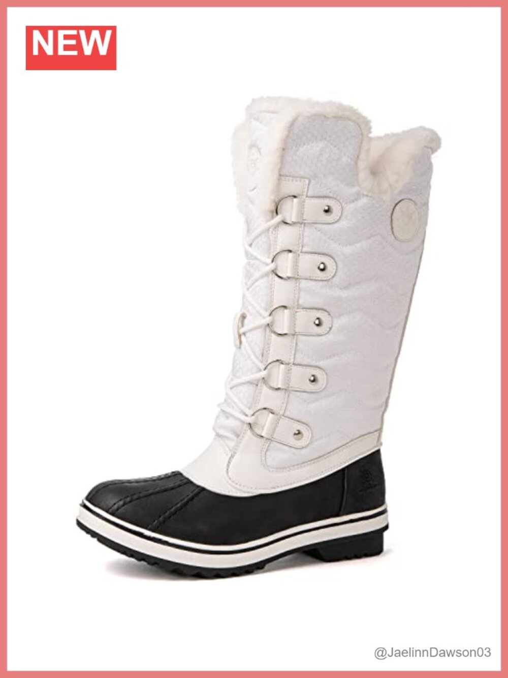 Women's Mid-Calf Winter Snow Boots Faux Fur Lined Insulated Waterproof Non-Slip